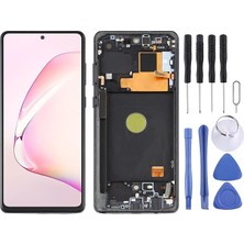 Note 10 Lite Uyumlu LCD Ekran Dokunmatik Full Çıtalı OLED Siyah N770
