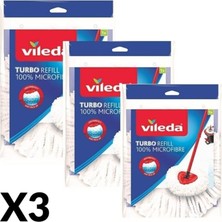 Turbo Yedek PASPAS,%100 Mikrofiber, 3 Adet