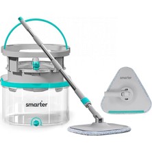 Aqua Max Özel Seri Temiz & Kirli Suyu Ayırma Çift Kova Üçgen Aparat Temizlik Seti Mop Paspas