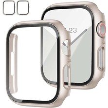 Apple Watch 40MM 4-5-6 Se Seri Uyumlu Starlight 360 Derece Koruma ve Temperli Cam Ekran Koruyucu