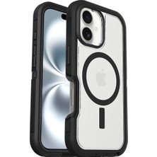 iPhone 16 Uyumlu Defender Series Xt Magsafe Kılıf, Darbeye Karşı Koruyucu Kılıf, Şeffaf/siyah