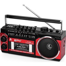Kaset Çalar, Taşınabilir Kaset Teyp Çalar, Fm/am/sw Frekans Bandı Destekli Kaset Kaydedici, Kaset/bluetooth/kart Girişi/kayıt Özellikli, Pilli/elektrikli Kullanılabilir, PX-250BT (Kırmızı)