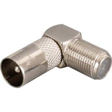 Powermaster PM-34398 F Konnektör Dişi - 60 Ohm Erkek L Tip Çevirici