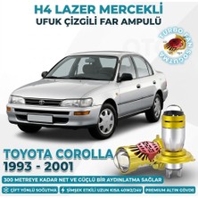OtoÇizgi Toyota Corolla 1993 - 2001 Lazer Mercekli Ufuk Çizgili Far Ampulü Araç Motosiklet LED Şimşek Etkili
