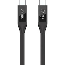 C14100BK-0.8M - USB 4 (Usb-If Sertifikalı) 100W Pd 8k @ 60Hz ve 40GBPS / Tpe Malzeme / 30AWG Kalaylı Bakır Kablo/siyah