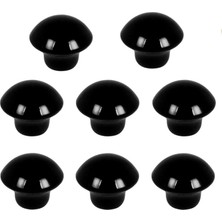 8 Adet Siyah Mantar Düğme Kulp Mobilya Çekmece Dolap Kapak Kulbu Metal Kulp Aksesuarları Vidalı