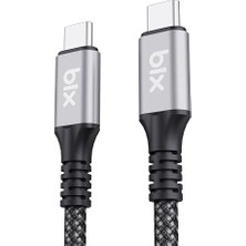 BXCC242 Usb4 Thunderbolt 3/4 Uyumlu Usb-C If 240W 40GBPS 8k 60Hz UHD Şarj, Data ve Görüntü Kablosu 1 Metre