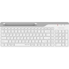 Tech FBK25 (Q) Türkçe Fn-Multimedya Bluetooth & 2.4ghz Nano Kablosuz Klavye, Beyaz