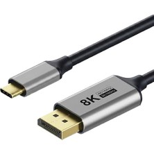 Type-C To Dp(Displayport) Kablo 8k 60hz / 4K 120hz / 2k 165hz Görüntü Aktarıcı Kablo 2 Metre - AL5777