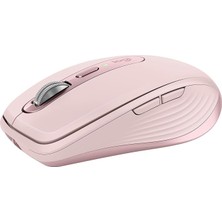 Mx Anywhere 3s Sessiz Kompakt Kablosuz Mouse, 8.000 Dpı Sensör ile Tüm Yüzeylerde Kullanım, Magspeed Elektromanyetik Kaydırma Özelliği, USB C, Bluetooth, Windows Pc, Linux, Chrome, Mac, Pembe