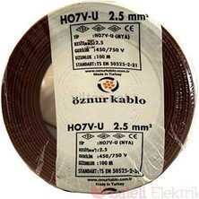Kablo 2,5 Mm2 Nya Tek Damar Kahve 100M