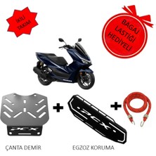 MB Moto Cruising Pcx Çanta Demiri & Pcx 125/150 2020-2024 Uyumlu Egzoz Koruma Kapağı