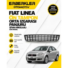 ERBERKLER Fiat Linea Uyumlu Em Eski Model Ön Tampon Orta Izgarası Panjuru Siyah Nikelajlı (735438369)