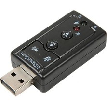 USB Stereo Ses Adaptörü, Harici Ses Kartı, Pc ve Dizüstü Bilgisayar Için 3D USB Ses Adaptörü,