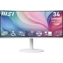 34" Modern MD342CQPW Kurumsal Monitör, Uwqhd Kavisli 1500R Va 120Hz 1ms, Adaptive-Sync, Type-C