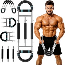 Ayarlanabilir Çok Fonksiyonlu Direnç Egzersiz Aleti | Çelik Yaylı Fitness Aparatı Biceps Triceps Geliştirici
