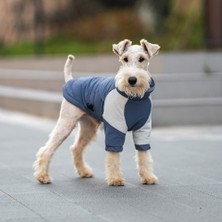 Pati Nuva Su Geçirmez Dolgulu Köpek Montu Mavi M