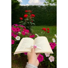 Ayracı - Sayfa Tutucu - Tek El Kitap Okuma Aparatı (Beyaz Kedi)