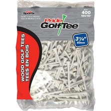 Golf Ahşap Çay (400 Paket), Beyaz, 83 mm