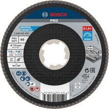 1x Pro Metal X571 Yelpaze Taşlama Diski, X-Lock Için Açılı Tasarım (Çelik, Paslanmaz Çelik, Ø 115 Mm, Granülasyon 40, Profesyonel Aksesuar Küçük Açılı Taşlama Makinesi)