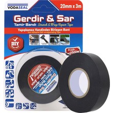 Gerdir Sar Esnek Tamir Bandı 20 mm x 3 mt Kendinden Birleşen Kauçuk Bant