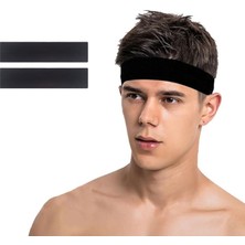 Saç Bandı 2li Sporcu Erkek Kafa Bandı Headband Tenis Gym Ter Bantı Fitness Saç Bantları Yoga Crossfit Bisiklet Koşu Canlı Iddia Yürüyüş Erkekler Süper Lig Penye Esnek Saç Bantı