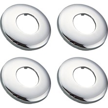 Çelik Musluk Aynası, 6 cm Çap, 2 cm Iç Delik, 4 Parça, Krom Kaplama