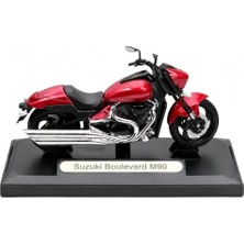Odea Motormax Kutulu 1:18 Süper Model Motosiklet, Koleksiyonluk Diecast Motorsiklet Modeli, Detaylı Oyuncak ve Sergileme Motoru MM-76205D (Kırmızı-Siyah)