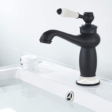 Rustik Lavabo Bataryası Vintage KLB100 (Mat Siyah)