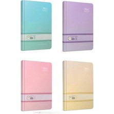 Thebook Pastel Sert Kapak Kareli Defter, 160 Yaprak, 17X24 Cm, Karışık Renkler