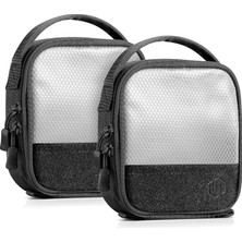 Equipment Çekirdek Taktik Örgü Fermuar Kılıfı, 6 "x 6" Modüler Edc Alet Düzenleyici Aralığı Dişli Yardımcı Depolama Cebi Kanca Destekli Çöp Kılıfı, 2'li Paket