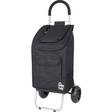 Products Arabası Dolly Siyah Katlanabilir Alışveriş Sepeti Tekerlekli ve Çıkarılabilir Çanta ve Haddeleme Kişisel El Arabası Standart