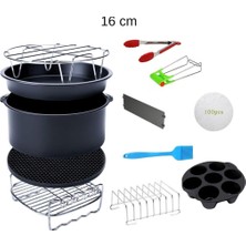 Xiaomi,philips,tefal,kumtel Uyumlu 4.5 Litre 7 Inç Hava Fritözü 12'li Yedek Parça Seti