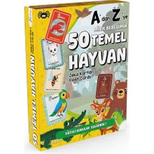 Zeka Kartları Hayvan Kartları Eğitici Montessori Flash Kart Seti 18 Ay 25 Kart