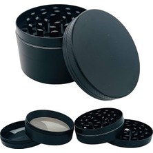 Parçalayıcı Metal Baharat Öğütücü Herb Spice 4 Katmanlı 40MM / 50MM / 63MM (Sıyah, 63MM), ETG-40M-SYH