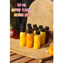 Adet 100 ml Siyah Sızdırmaz Kapaklı Şeffaf Detoks Plastik Şişe 100 cc Ginger Şat Shot Şişesi