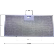 – Siemens – Neff – Balay Uyumlu Davlumbaz Yağ Filtresi | 175X385 mm | Tırnak Arası 4.5–19 cm 00778439