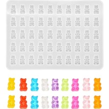 World Epoksi Haribo 50LI Mini Ayıcık Silikon Kalıp (1cm x 1,8cm. Den 50 Ayıcık Kalıbı)