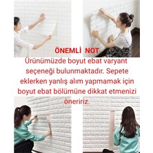 Dekor Duvar Paneli Beyaz 3D Dekoratif Kendinden Yapışkanlı Esnek Duvar Kağıdı Kaplama Paneli Köpük Beyaz 70 x 7