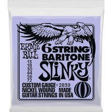 Ball P02839 Slinky 6-String Küçük Bilyalı Uçlu 29 5/8 Ölçekli Bariton Gitar Telleri, Ölçer 13-72