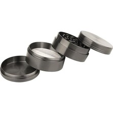 Öğütücü, Tütün Baharat Öğütücü, Ot Alaşımı, Duman 4 Katmanlı Metal Öğütücü, Gri