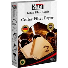 Kahve Filtre Kağıdı 80'li Ebat : 1x2 No : 2 | Coffee Filter Paper | Kahverengi. Ağartılmamış. Doğal Kağıt | Alman Kalitesi