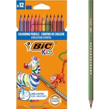 Kids Evolution Stripes Kuru Boya Kalemi, 12'li Kutu