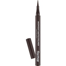 Mat Likit Kalem Eyeliner (Kahve) - Midnight Matte Eyeliner - 002 Brown - 8690604641659