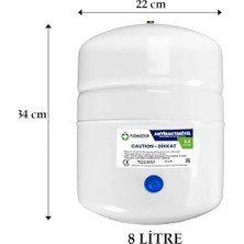 Arıtma Cihazı Çelik Su Tankı 2.2 Galon 8lt Tank