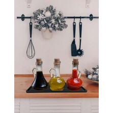 Yağdanlık Altlığı 2'li Paket Yağ Standı Sabunluk Sabun Altlığı Sünger Altlığı Çok Amaçlı Organizer Tezgah Sunum Düzenleyici Mutfak Düzenleyici Lavabo Matı Mutfak Matı (Siyah)