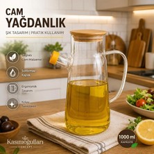 Concept Cam Yağdanlık Bambu Kapaklı 900 ml
