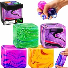 Desenli Squishy Küp Duyusal Fidget Oyuncağı 5x5 cm (1 Adet)