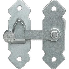 Kilidi, Metal Mandallı Kapı Kilidi, Sağlam Mekanizma, Bağlantı Aparatı, Kolay Montajlı, Pratik Kilit, Nostaljik Tasarım, Kapı, Mobilya, Dolap ve Pencere Kilidi, 180° (Gri, 2 Adet)