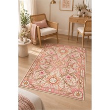 Rugs Modern Halı Dora Vintage Madalyon Botanik Desenli Ince Dokuma Taban Salon Halısı OZL457